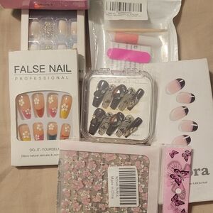 Floral and Ombre False Nail Lot